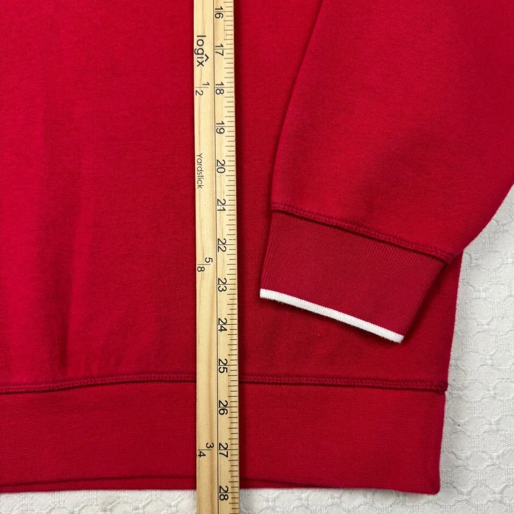 Ahead Authentics La Quinta Red 1/4 Zip Sweatshirt Pullover Men M Cozy Athleisure